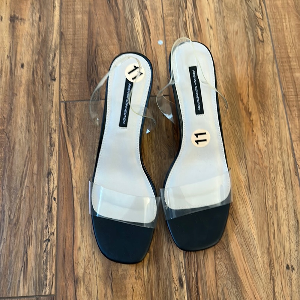 French connection PVC clear high heels